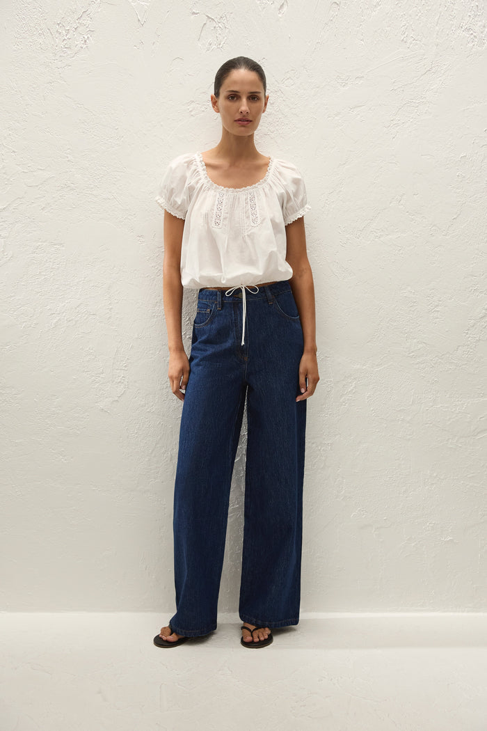 Faithfull the Brand Gabi Top Fernanda Lace Antique White