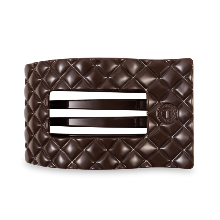 Flat Rectangle Hair Clip | Large | Truly Taupe Quilted