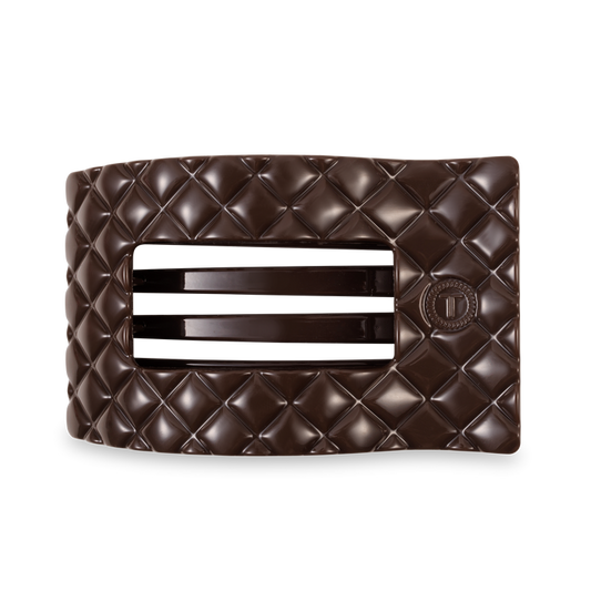 Flat Rectangle Hair Clip | Large | Truly Taupe Quilted