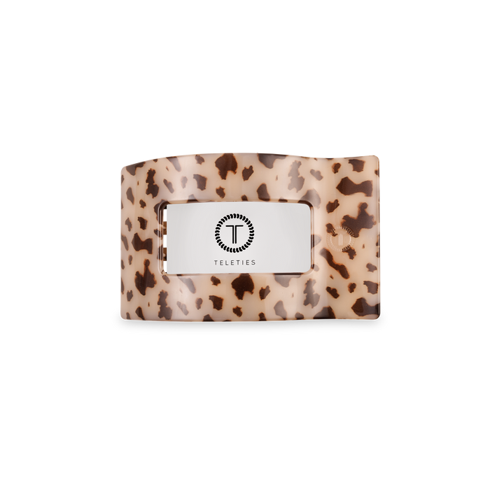 Flat Rectangle Hair Clip | Small | Blonde Tortoise
