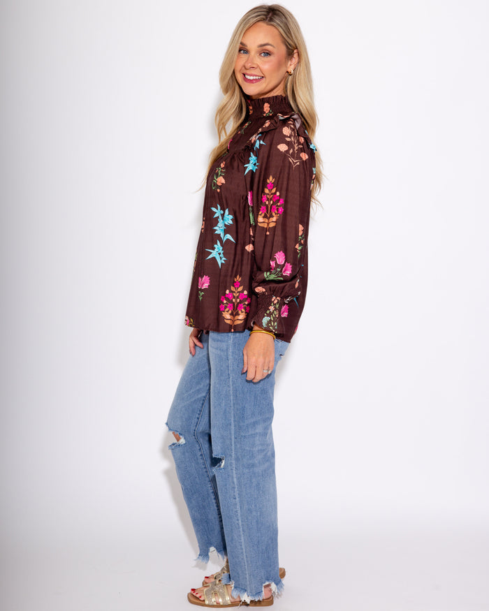 Floral Flare Long Sleeve Top