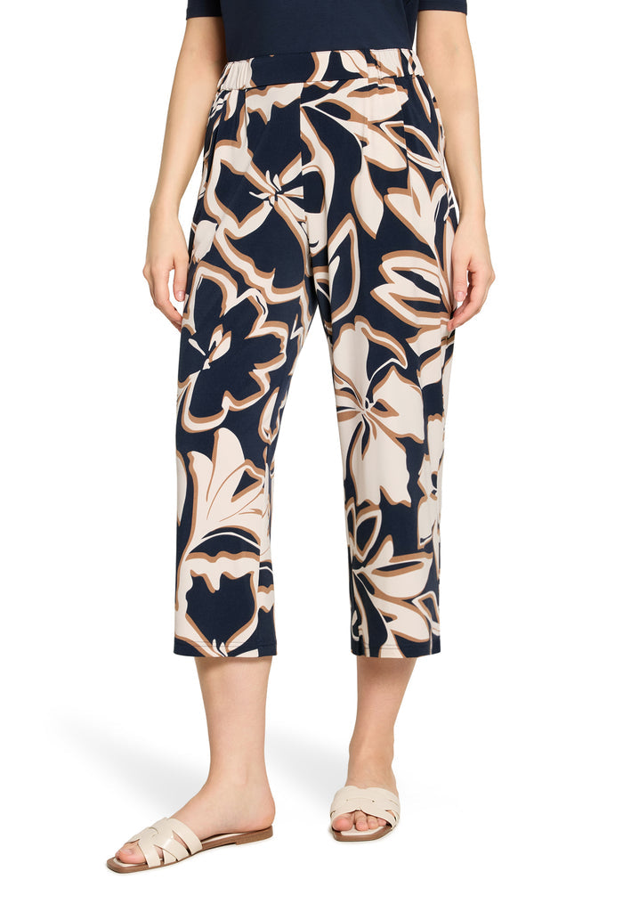 Floral Print 3/4 Length Trousers