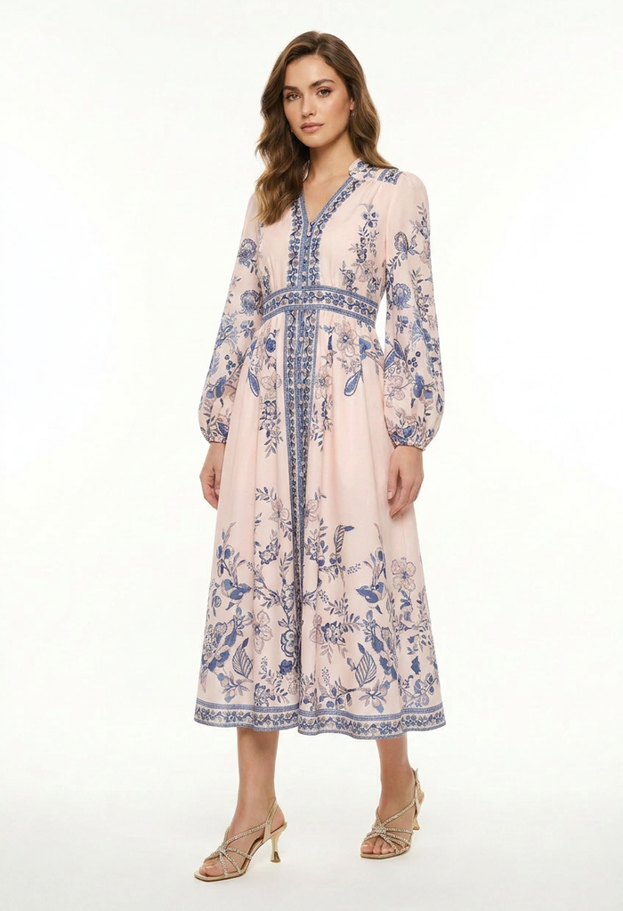 Floral Print Midi Dress
