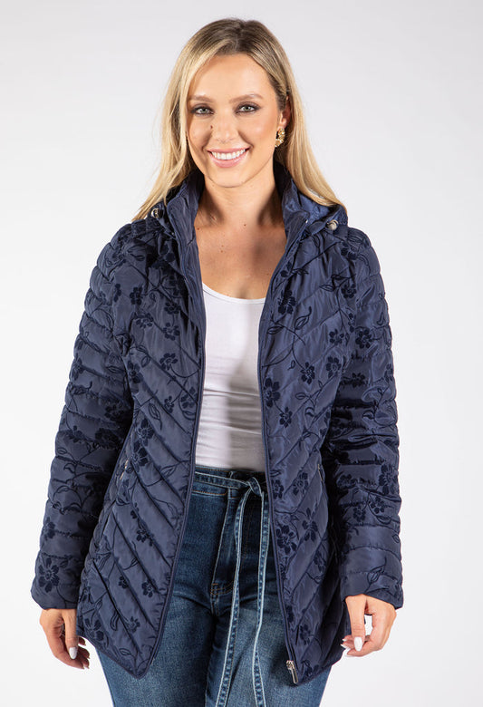 Floral Print Padded Jacket