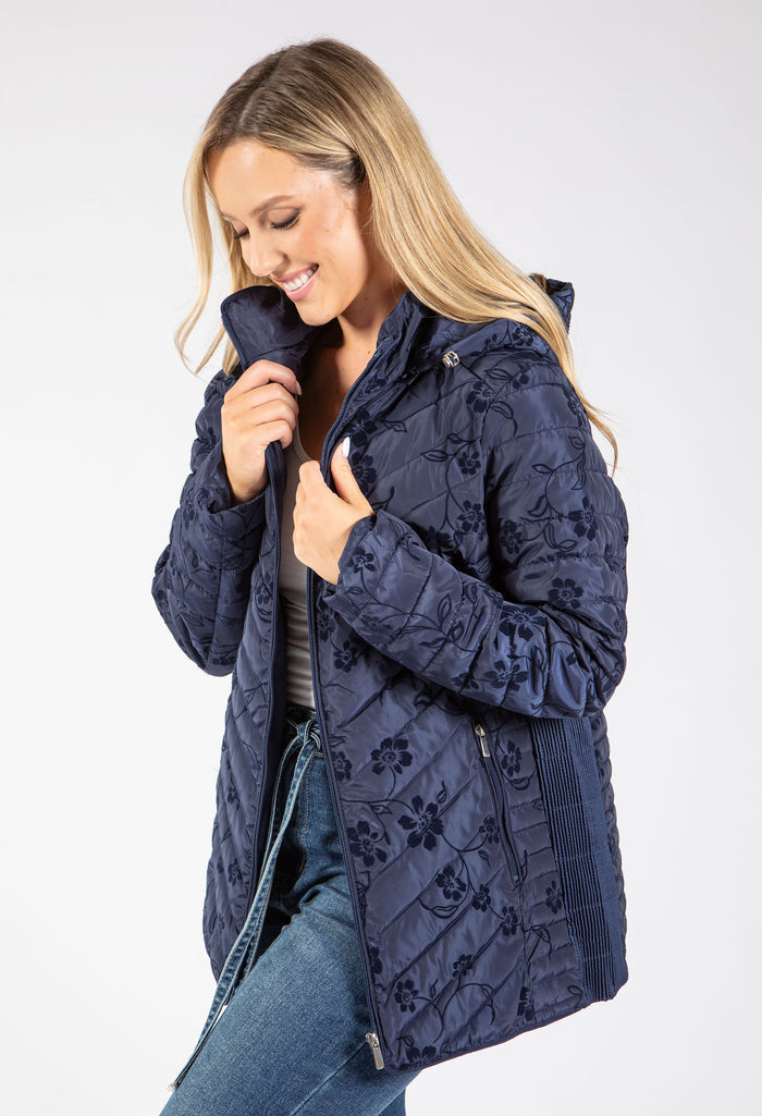 Floral Print Padded Jacket