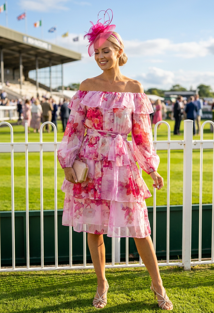 Floral Print Tiered Dress