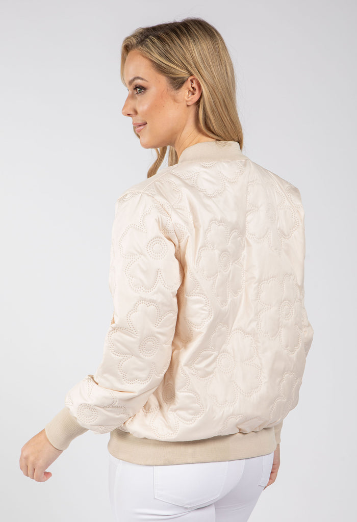 Floral Quilt Bomber Jacket