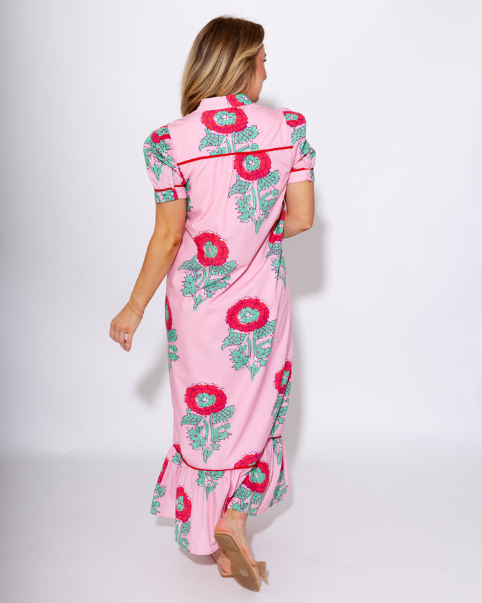 Floral Ruffle Hem Maxi Dress