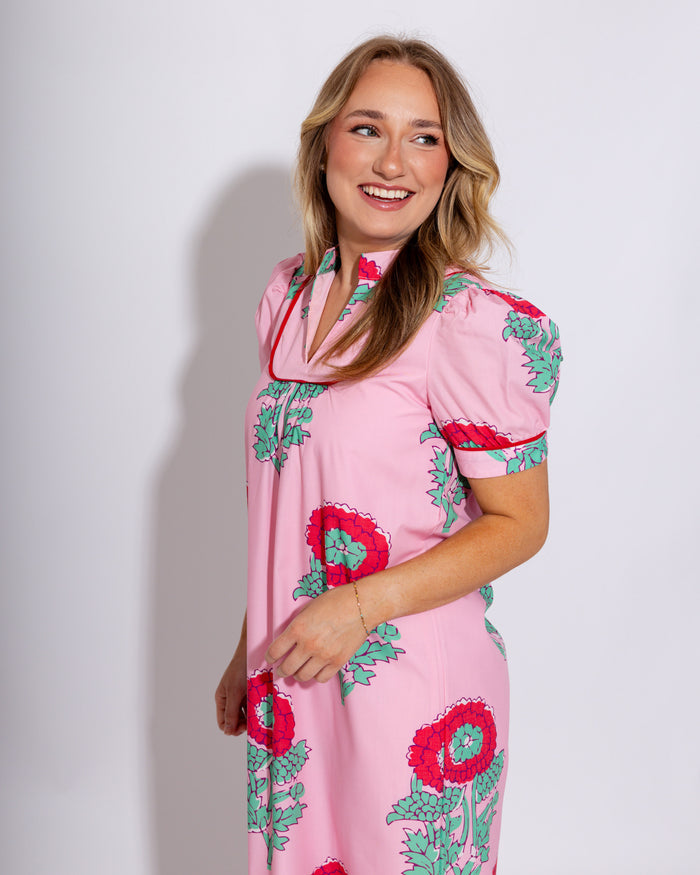 Floral Ruffle Hem Maxi Dress
