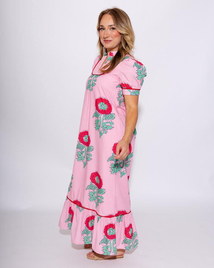 Floral Ruffle Hem Maxi Dress