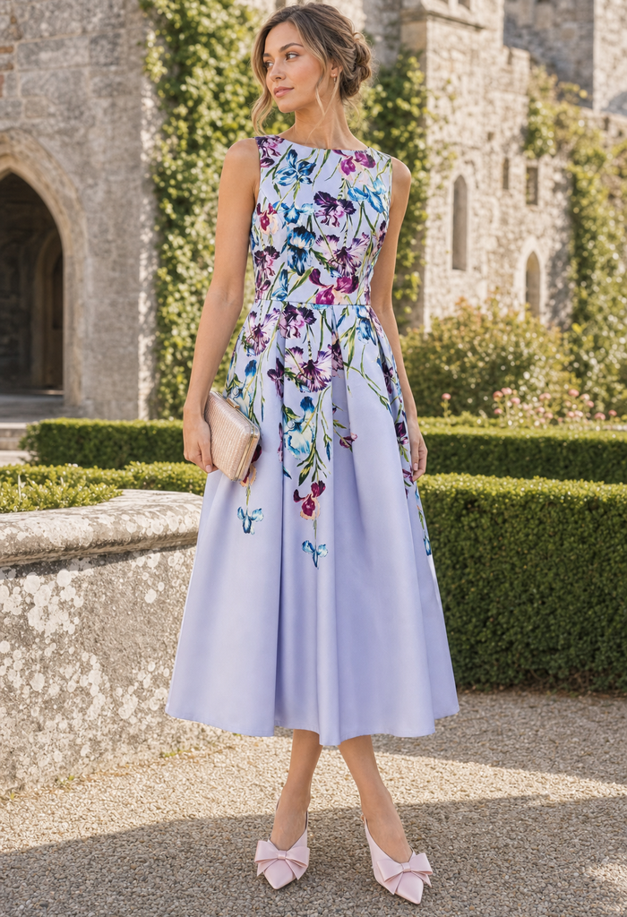 Floral Sleeveless Midi Dress