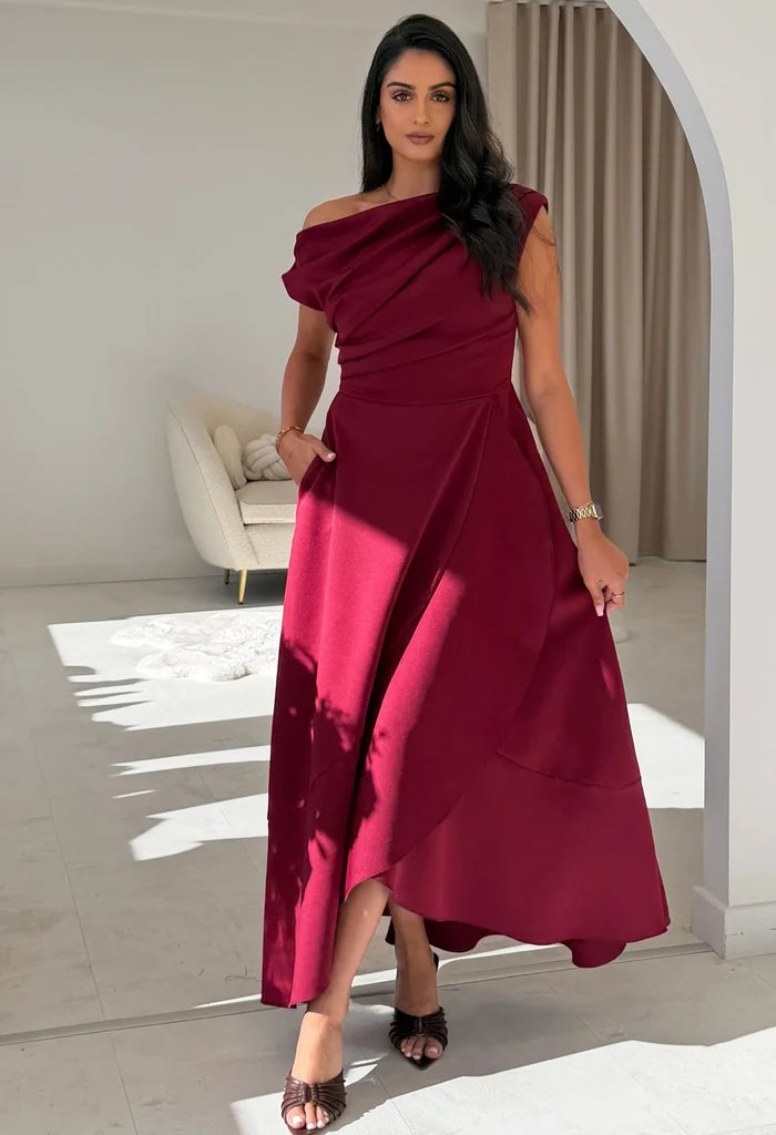 Florie Frill Wrap Maxi Dress