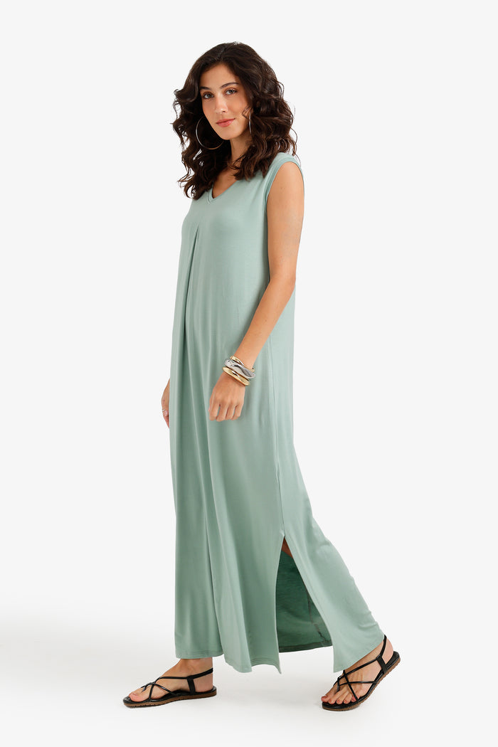 Flowy V-Neck Maxi Dress
