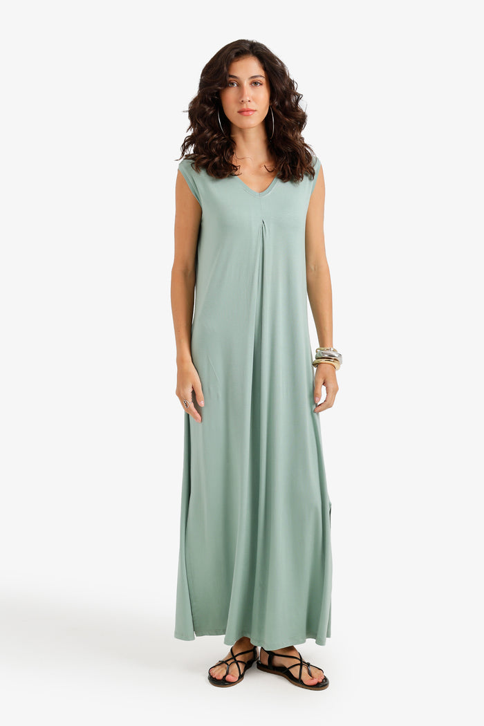 Flowy V-Neck Maxi Dress