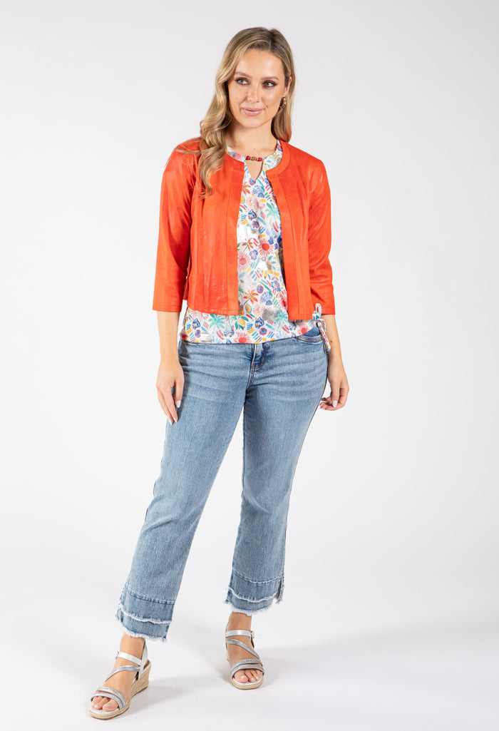 Folk Open Faux Leather Jacket