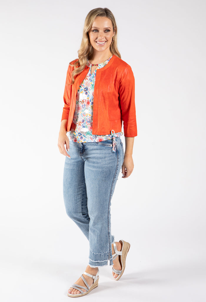 Folk Open Faux Leather Jacket