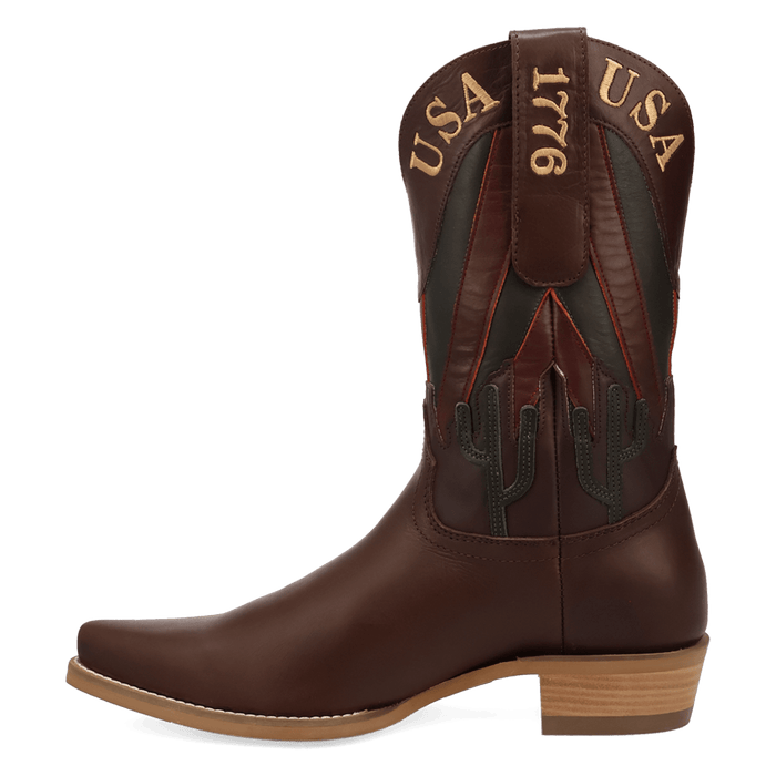PRODUCT SHOT FREEDOM LEATHER BOOT AT 135 DEGREE OUTSIDE ANGLE