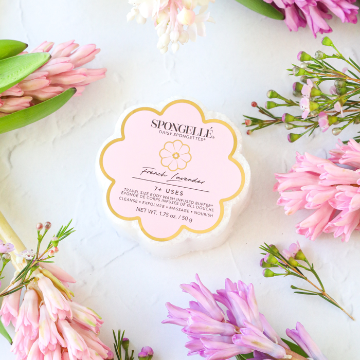 French Lavender Daisy Spongette | Soap Sponge | Soap Buffer