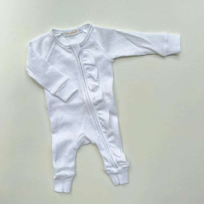 FRILL ZIP ROMPER | Milk Waffle