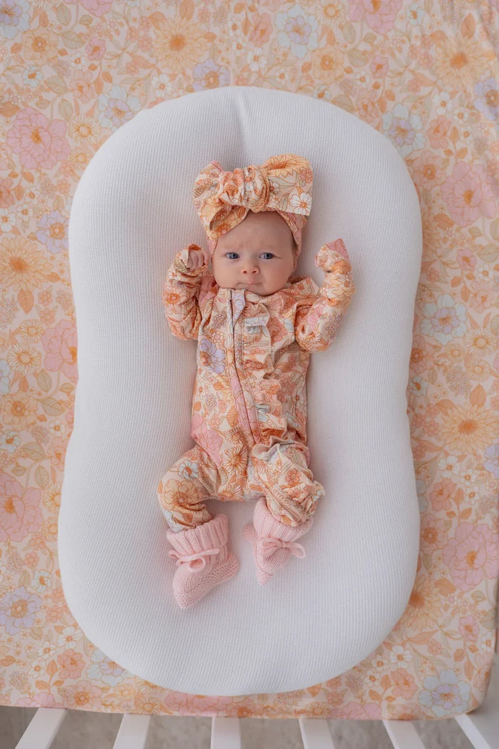 FRILL ZIP ROMPER | PASTEL BLOOM