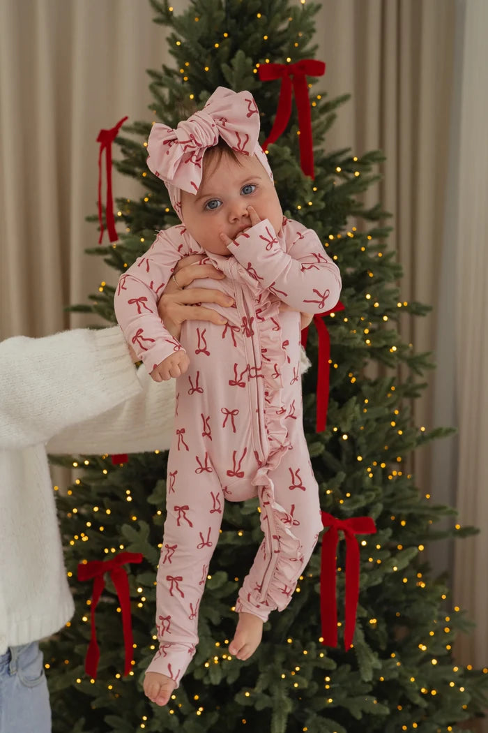 FRILL ZIP ROMPER | Red Bows