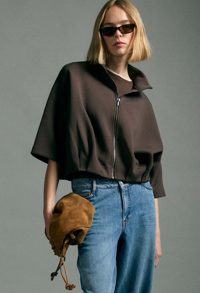 Galtos Sculptural Zip-Up Jacket