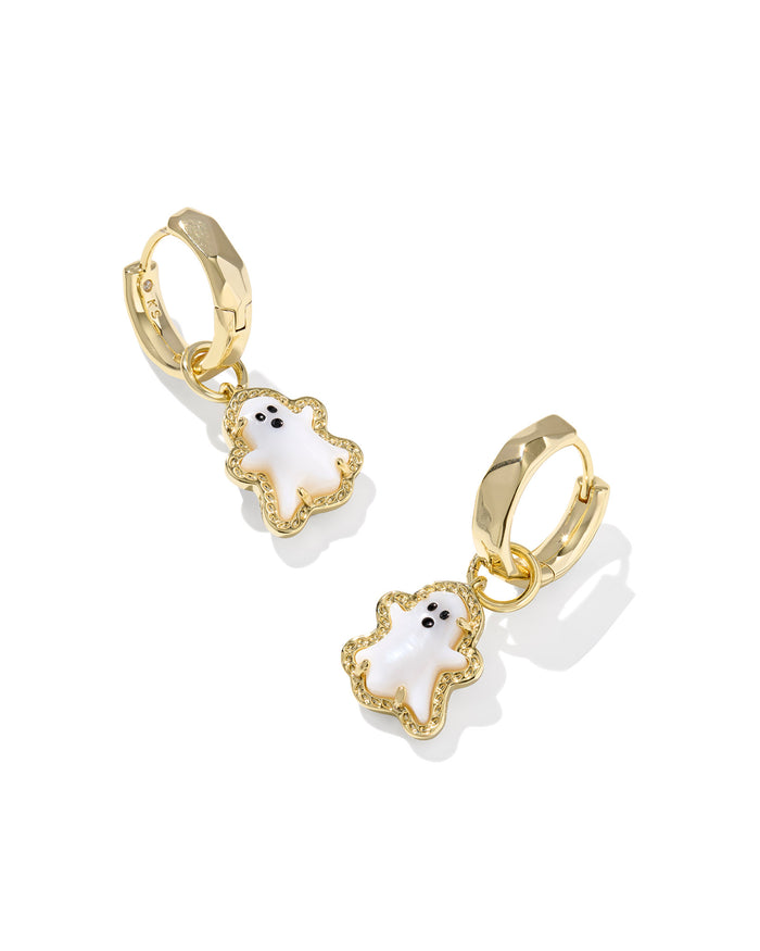Ghost Earrings in Gold MOP