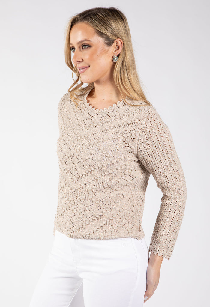 Ginza Crochet Knit Jumper