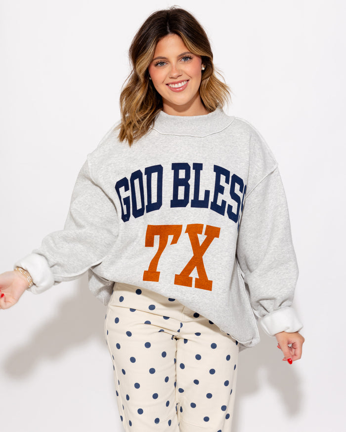God Bless TX Mock Neck Sweatshirt