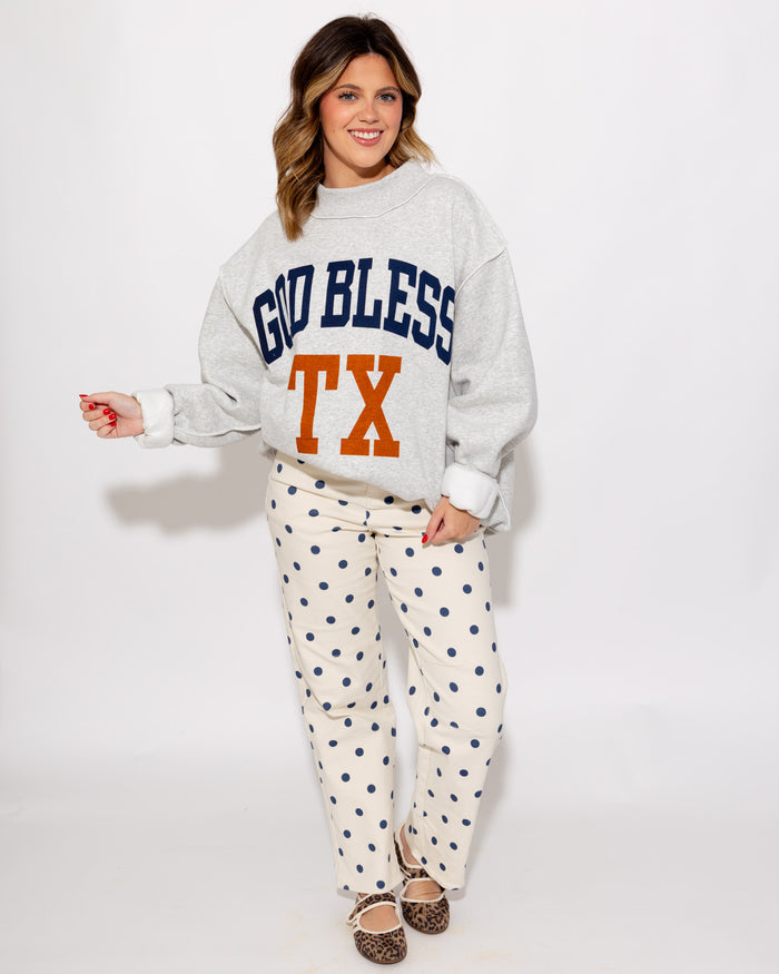 God Bless TX Mock Neck Sweatshirt