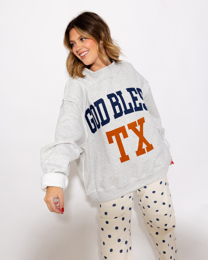 God Bless TX Mock Neck Sweatshirt