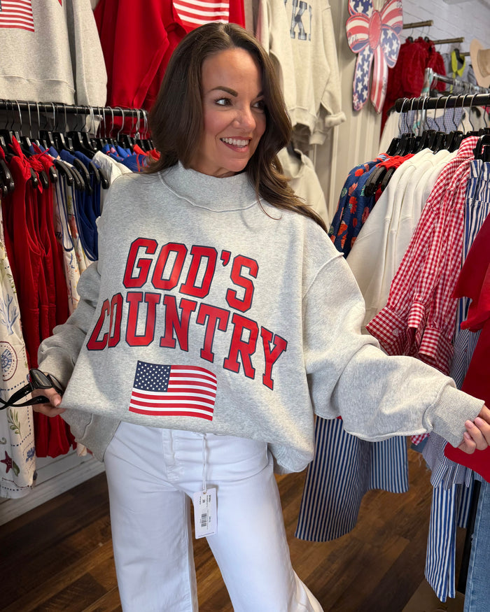 God's Country Reversible Mock-neck Sweatshirt