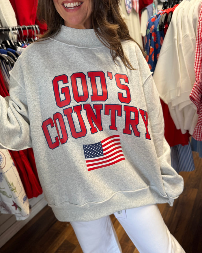 God's Country Reversible Mock-neck Sweatshirt