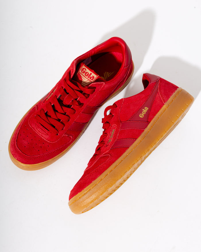 Gola Hawk Suede '86 Sneakers in Red/Gum