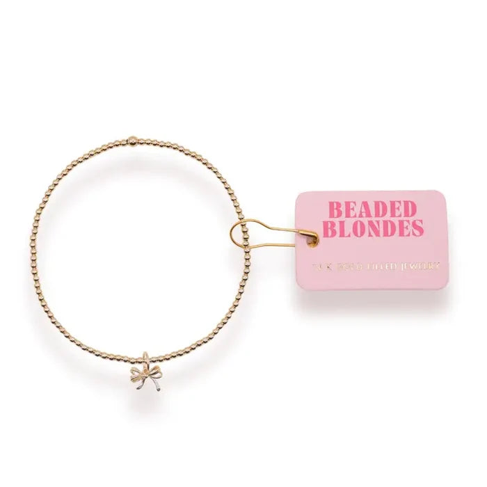 Gold Bow Charm Bracelet