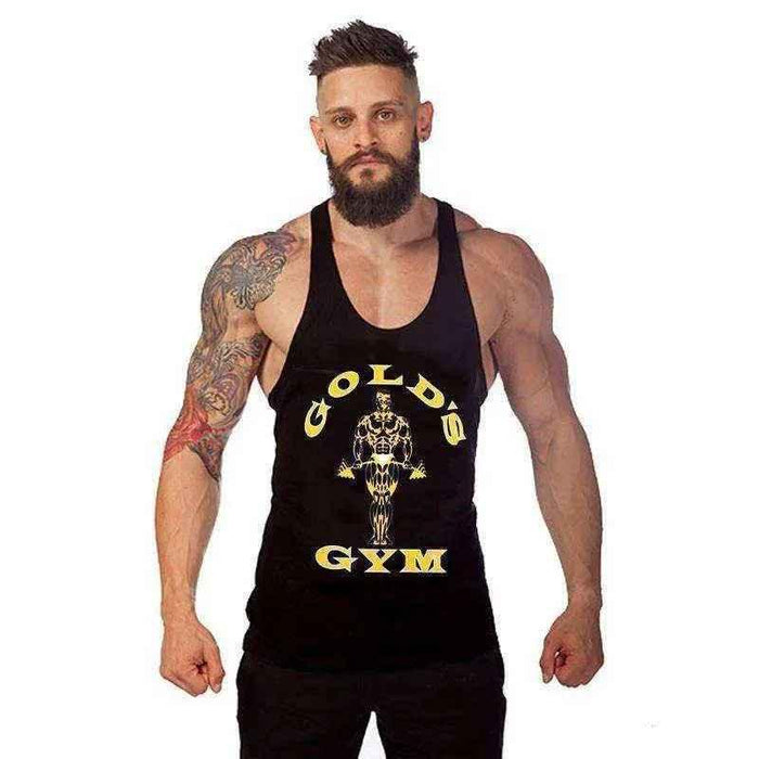 Golds Gym Tank Top for Men - 100% Cotton, Aesthetic Style - Allen-Fitness