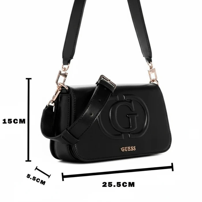 GUESS Eco Mietta 4G Logo Mini Shoulder Bag - BLACK - GB188 - Runner