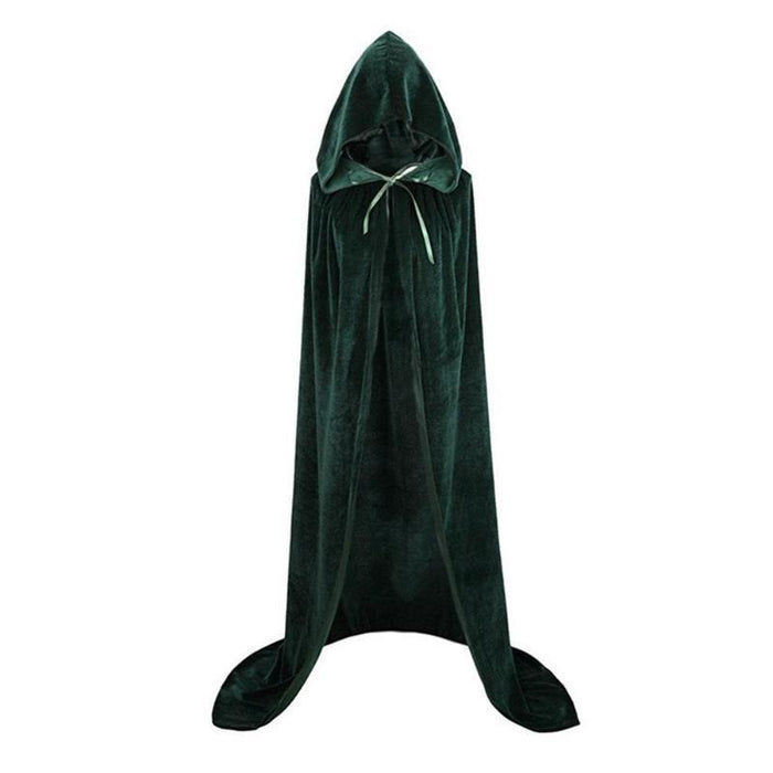 Halloween Cloak with Hood Unisex Adult Velvet Cape Christmas Costums