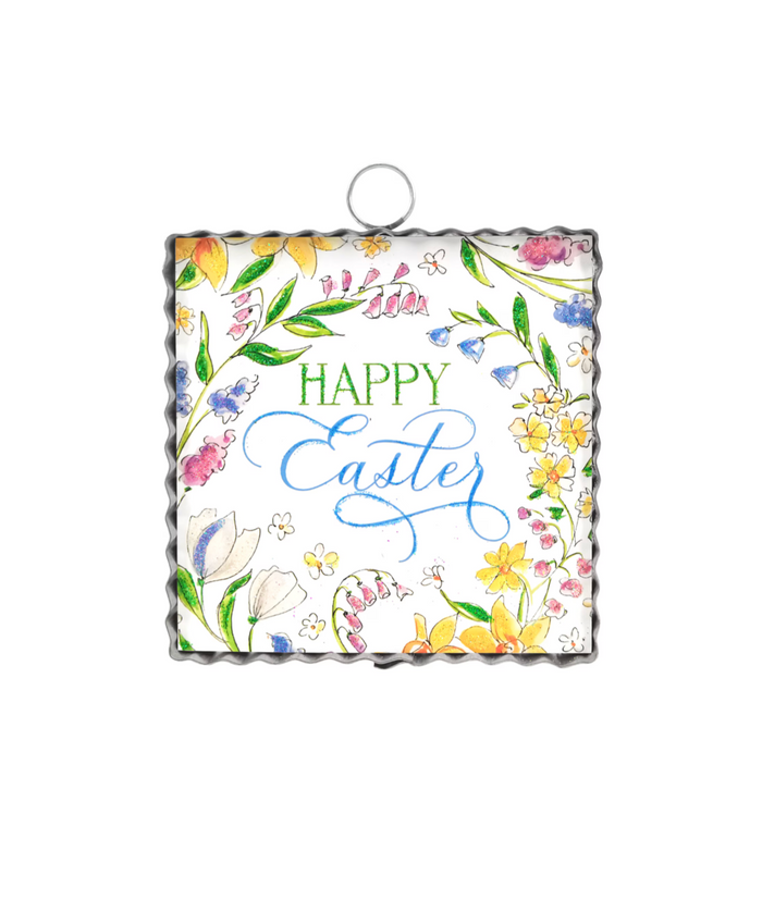 Happy Easter Flower Charm