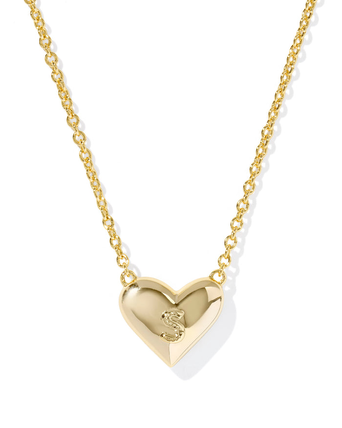 Heart Letter S Pndnt. Necklace Gold Ivory MOP