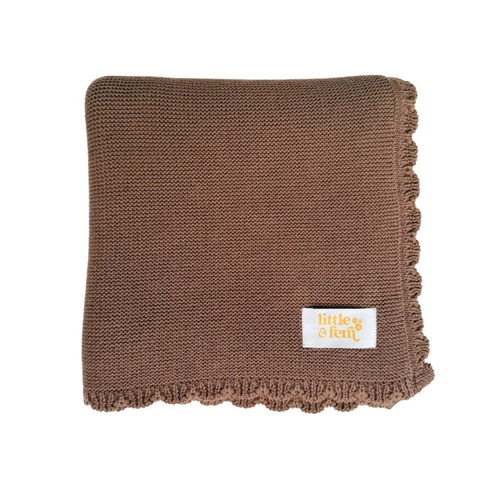 HEIRLOOM KNIT BLANKET | Chocolate