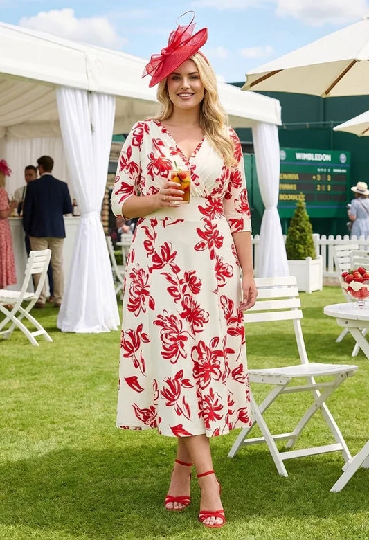 Helena Curve+ Midi Dress