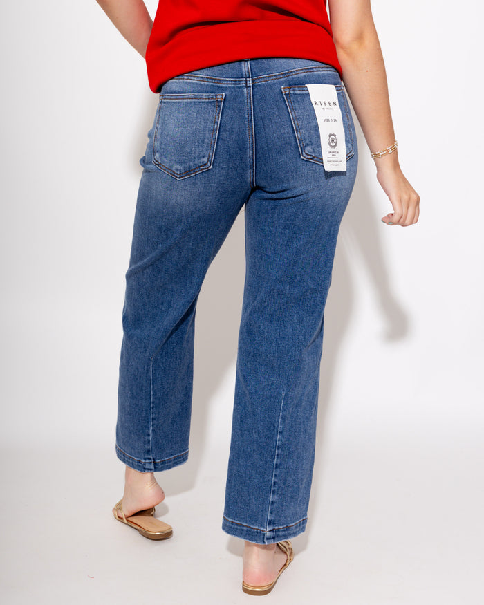 High Rise Cropped & Tapered Jeans
