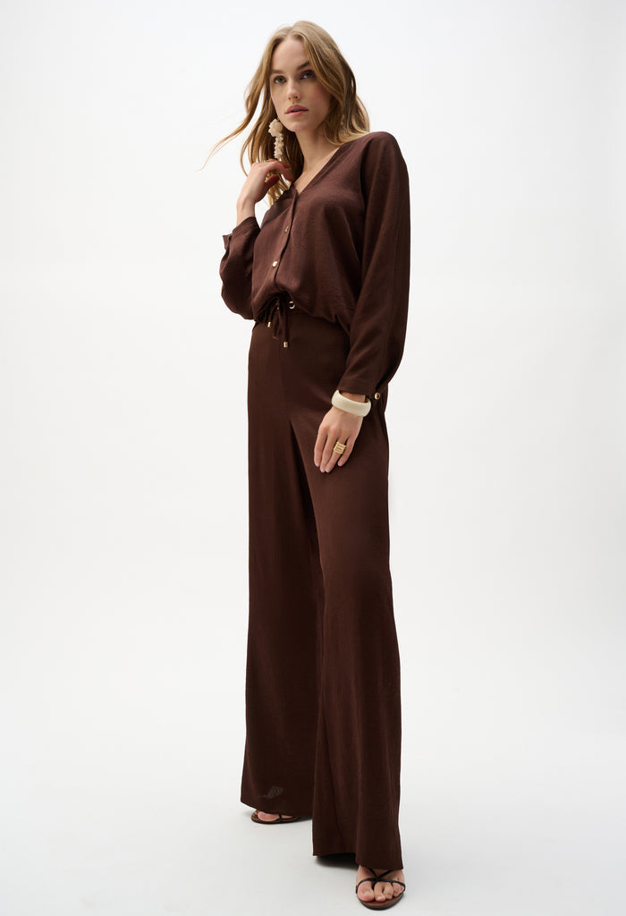 High-waisted Wide-leg Trousers