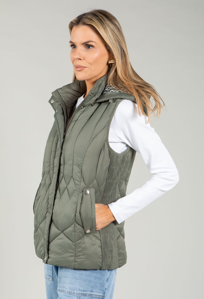 Hooded Quilted Gilet