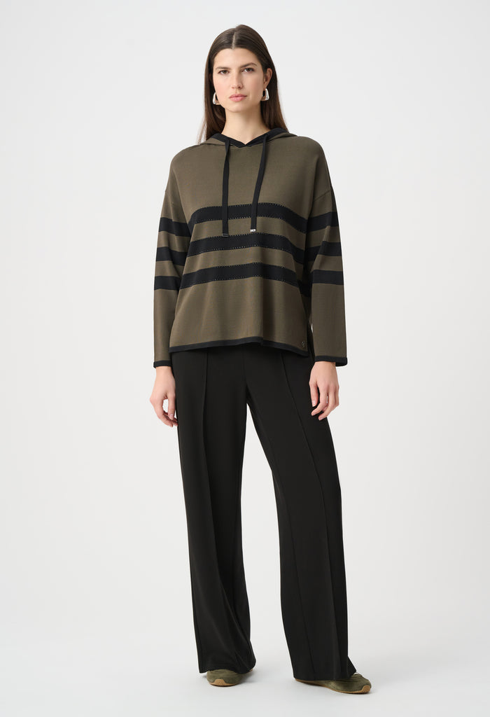 Hooded Striped Pullover