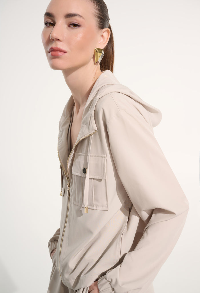 Hooded Zipper Casual Jacket