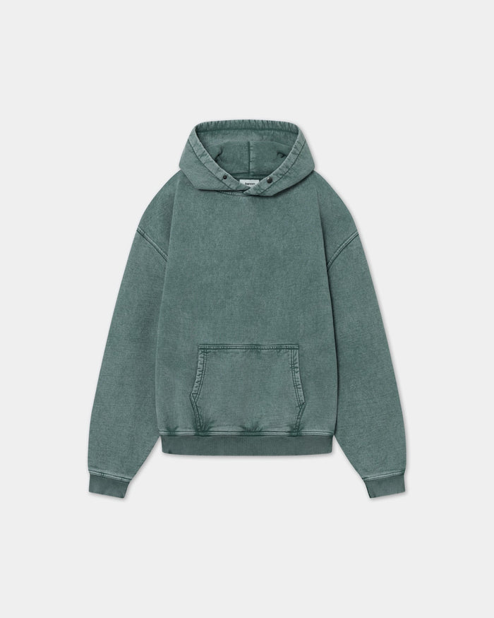 Hoodie Oversize - Acid wash - Dark Sage