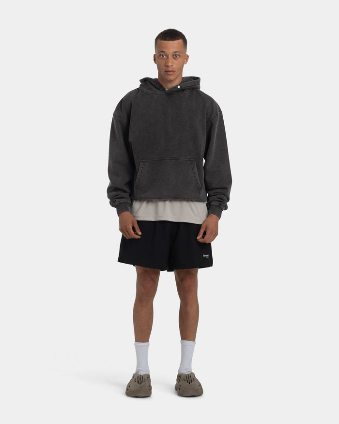 Hoodie Oversize - Acid wash - Vintage Black