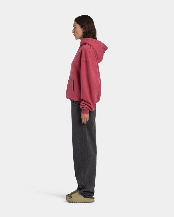 Hoodie Oversize, Women - Acid wash - American Beauty